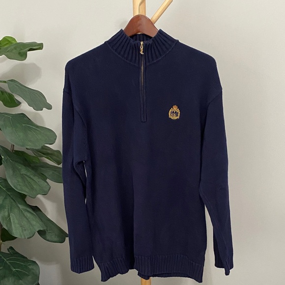 Ralph Lauren Other - Vintage Ralph Lauren Half-Zip Crest Sweater